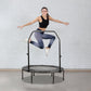 HolaHatha Mini Trampolim Fitness Dobrável de 48 Polegadas com Alça Ajustável, Preto