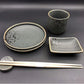 Minimalist Japanese Ceramic Speckled Tableware Set