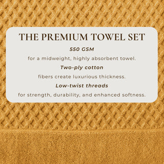 Cotton Diamond Waffle Weave Bath Towel Set - Grayson Collection