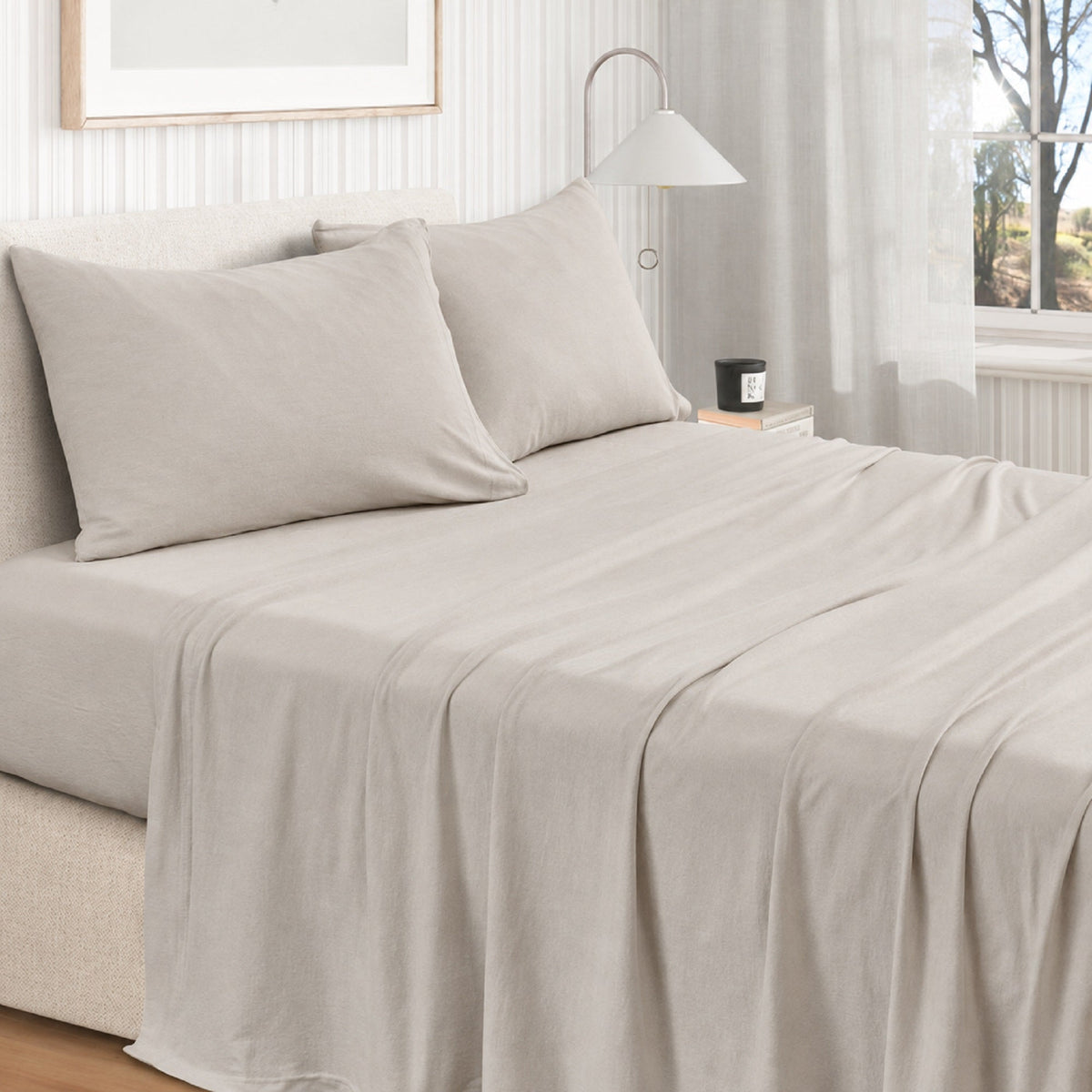Viscose from Bamboo & Cotton Blend Jersey Knit Sheets