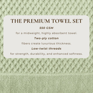 Cotton Diamond Waffle Weave Bath Towel Set - Grayson Collection