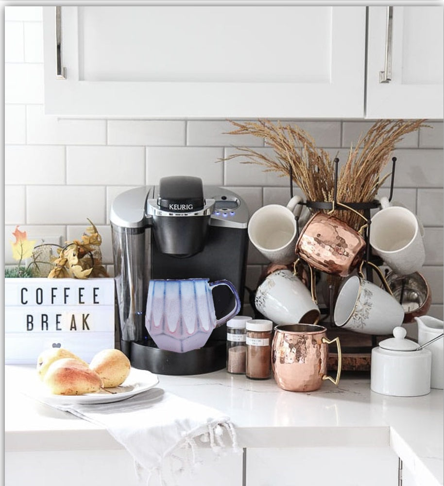 Caneca de café de porcelana Homvare, xícara de chá para escritório e casa, adequada para bebidas quentes e frias