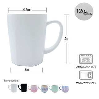Homvare Porcelain Coffee Mug, Tea Cup for Office and Home Suitable for Both Hot and Cold Beverage