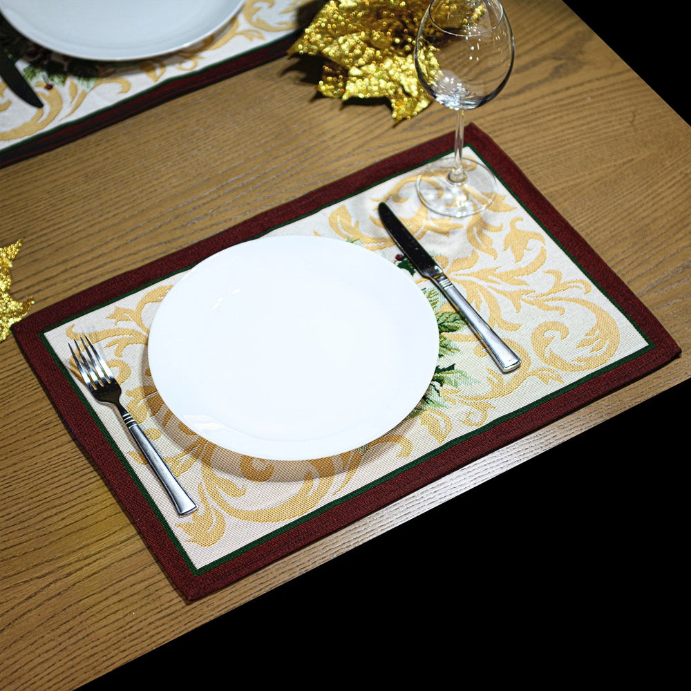 Jogos americanos de mesa Homvare, jantares festivos, festas, decoração para casa, tapeçaria trançada 13” x 19” - conjunto de 4