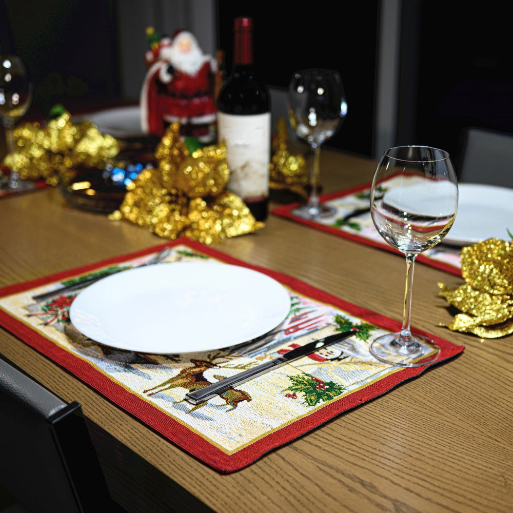 Jogos americanos de mesa Homvare, jantares festivos, festas, decoração para casa, tapeçaria trançada 13” x 19” - conjunto de 4