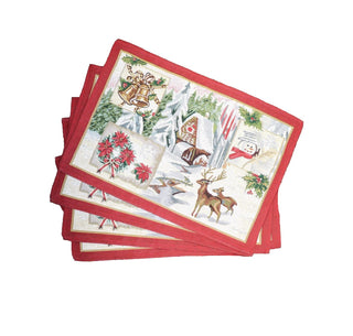 Homvare Table Placemats, Holiday Dinner, Parties, Home Décor, Woven Tapestry 13”X19”-Set of 4