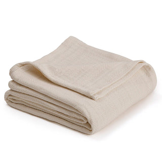 Cobertor/manta Homvare de algodão supermacio em trama de cesta 90" x 90"