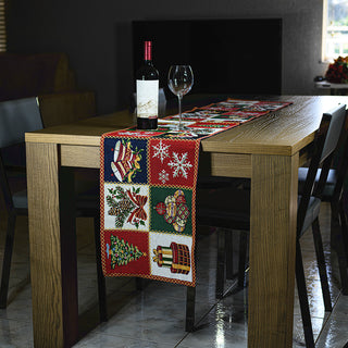 Caminho de mesa de Natal Homvare para jantares de feriado, festas e decoração de casa, tapeçaria trançada de 13" x 72"