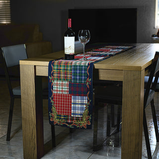 Caminho de mesa de Natal Homvare para jantares de feriado, festas e decoração de casa, tapeçaria trançada de 13" x 72"
