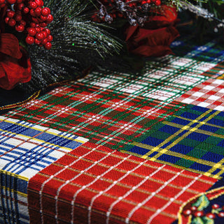 Caminho de mesa de Natal Homvare para jantares de feriado, festas e decoração de casa, tapeçaria trançada de 13" x 72"