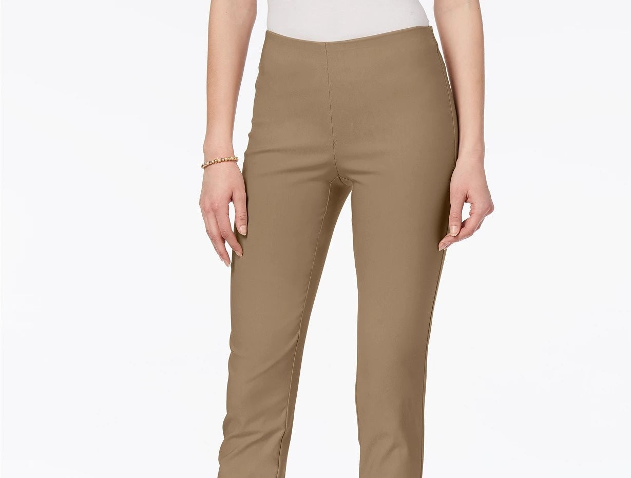 Calça skinny Chelsea Tummy Control feminina Charter Club, tamanho 10, cor mel