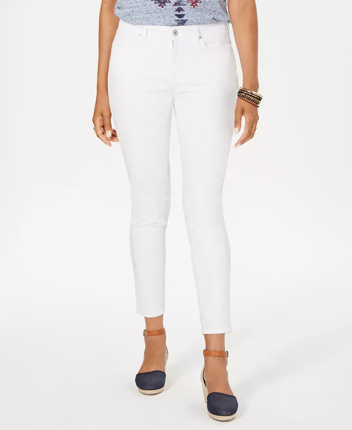 Jeans Skinny Curvy Feminino Style &amp; Co Branco Tamanho 8