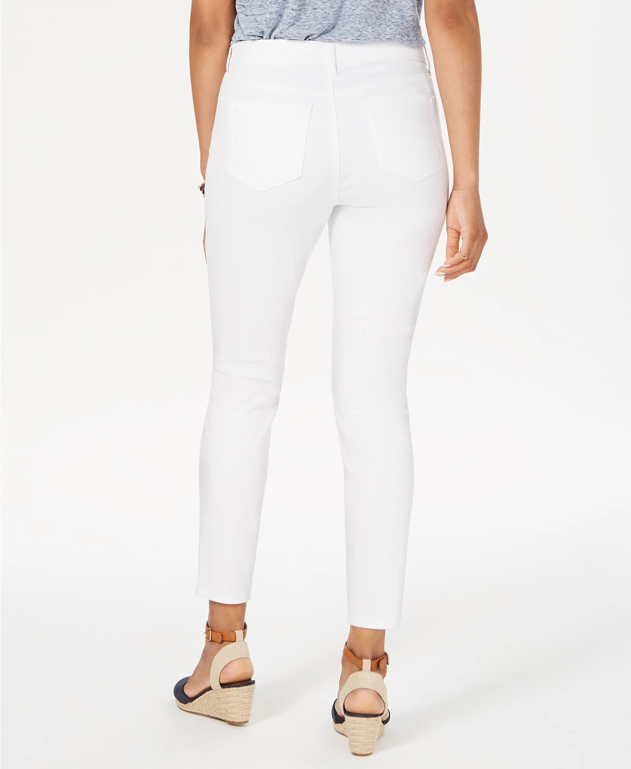 Jeans Skinny Curvy Feminino Style &amp; Co Branco Tamanho 8