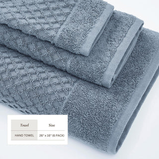 Cotton Diamond Waffle Weave Bath Towel Set - Grayson Collection
