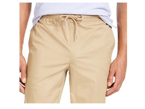 Calça Alfani Masculina com Cordão Camurça Areia Tamanho X-Grande
