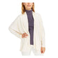 Poncho feminino Anne Klein grande com frente aberta, branco, tamanho pequeno