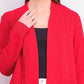 Cardigan feminino patchwork Charter Club vermelho tamanho pequeno médio