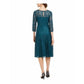 Vestido de renda com lantejoulas Sl Fashions feminino, verde, tamanho 8
