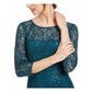 Vestido de renda com lantejoulas Sl Fashions feminino, verde, tamanho 8