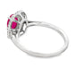 1.29ct Ruby Diamond Ring 10KT White Gold