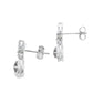 .47ct Quartz Diamond Dangle Earrings 10KT White Gold