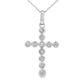 .20ct Diamond Cross Religious Pendant 14KT White Gold