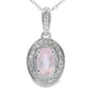 Rose Quartz Diamond Fashion Pendants 10KT White Gold