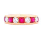 2.50ct Ruby Diamond Wedding Band Ring 14KT Yellow Gold