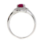 1.05ct Ruby Diamond Ring 10KT White Gold