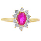 .63ct Ruby Diamond Ring 10KT Yellow Gold