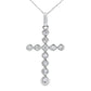.50ct Diamond Cross Religious Pendant 14KT White Gold