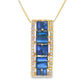 Sapphire Diamond Fashion Pendants 14KT Yellow Gold