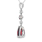 2.25ct Garnet Diamond Fashion Pendants 14KT White Gold
