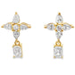 Lab Grown Diamond Dangle Earrings 14KT Yellow Gold