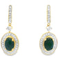 1.06ct Onyx Diamond Dangle Earrings 10KT Yellow Gold