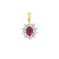 1.65ct Ruby Diamond Fashion Pendants 14KT Yellow Gold