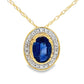 Sapphire Diamond Fashion Pendants 10KT Yellow Gold