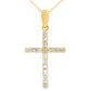 .25ct Diamond Cross Religious Pendant 14KT Yellow Gold