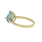 1.20ct Blue Topaz Diamond Ring 10KT Yellow Gold
