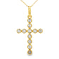 .50ct Diamond Cross Religious Pendant 14KT Yellow Gold