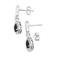 .84ct Onyx Diamond Dangle Earrings 10KT White Gold