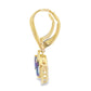 Mystic Fire Topaz Dangle Earrings 10KT Yellow Gold