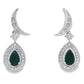 .55ct Onyx Diamond Dangle Earrings 10KT White Gold