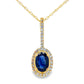 Sapphire Diamond Fashion Pendants 10KT Yellow Gold
