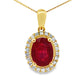 2.22ct Ruby Diamond Fashion Pendants 10KT Yellow Gold