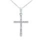 .11ct Diamond Cross Religious Pendant 14KT White Gold