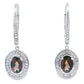 .81ct Quartz Diamond Dangle Earrings 10KT White Gold