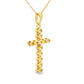 .12ct Diamond Cross Religious Pendant 14KT Yellow Gold