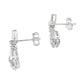 Aquamarine Diamond Dangle Earrings 10KT White Gold