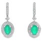 Chalcedony Diamond Dangle Earrings 10KT White Gold